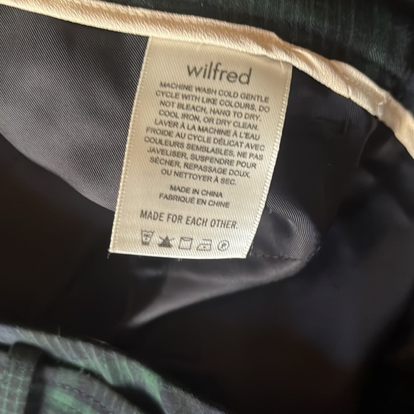 ARITZIA WILFRED TIE WAIST PLAID PANTS SIZE 10 - Picture 7 of 8